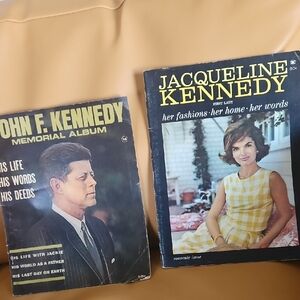 Vintage Set of 2, John F. Kennedy. Memorial Album & Jacqueline Kennedy,1st Lady